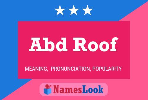 Abd Roof Name Poster