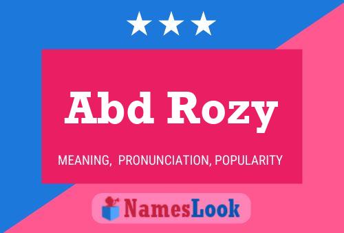 Abd Rozy Name Poster