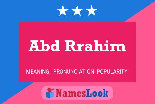 Abd Rrahim Name Poster