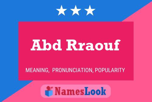 Abd Rraouf Name Poster