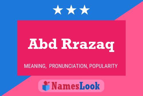 Abd Rrazaq Name Poster