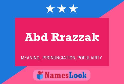 Abd Rrazzak Name Poster