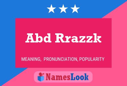 Abd Rrazzk Name Poster