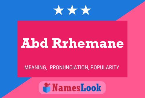 Abd Rrhemane Name Poster