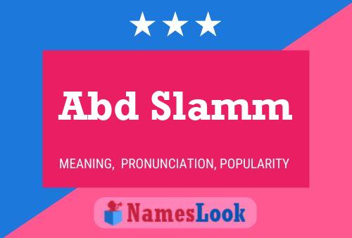 Abd Slamm Name Poster