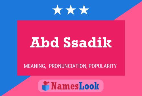 Abd Ssadik Name Poster