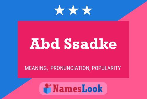 Abd Ssadke Name Poster