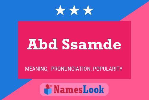 Abd Ssamde Name Poster