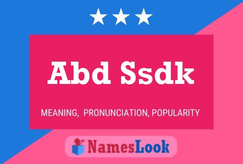 Abd Ssdk Name Poster