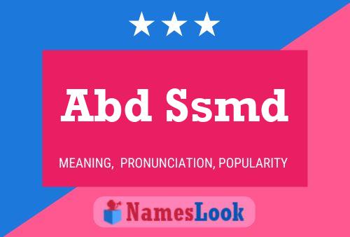 Abd Ssmd Name Poster