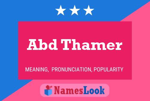 Abd Thamer Name Poster