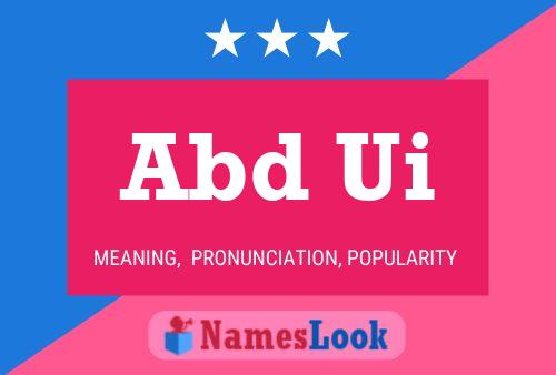 Abd Ui Name Poster