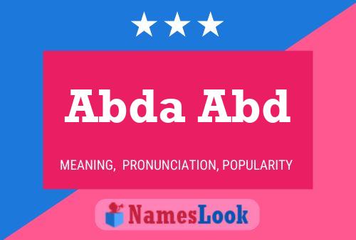 Abda Abd Name Poster