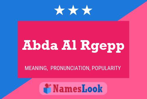 Abda Al Rgepp Name Poster