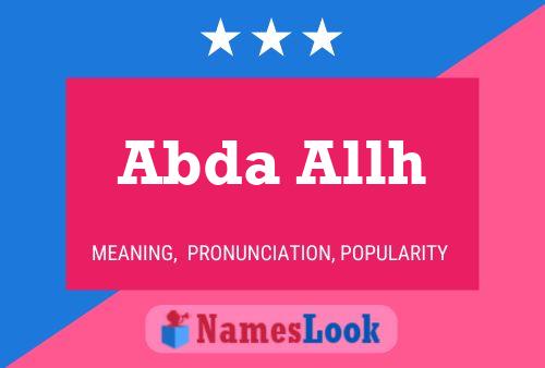 Abda Allh Name Poster