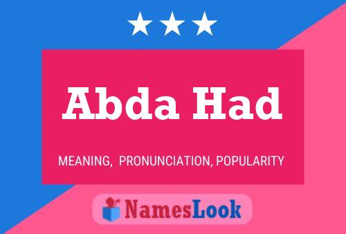 Abda Had Name Poster