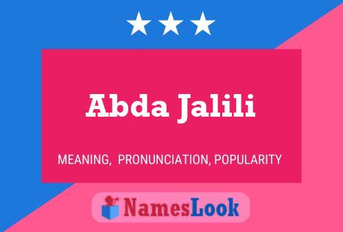 Abda Jalili Name Poster