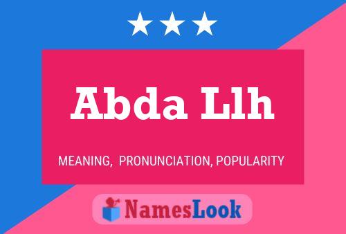 Abda Llh Name Poster