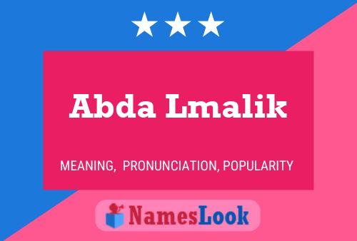 Abda Lmalik Name Poster