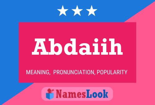 Abdaiih Name Poster