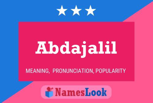 Abdajalil Name Poster