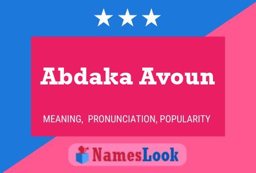 Abdaka Avoun Name Poster