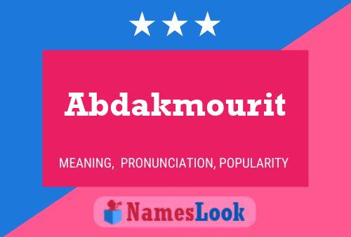 Abdakmourit Name Poster