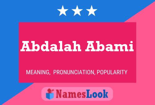 Abdalah Abami Name Poster