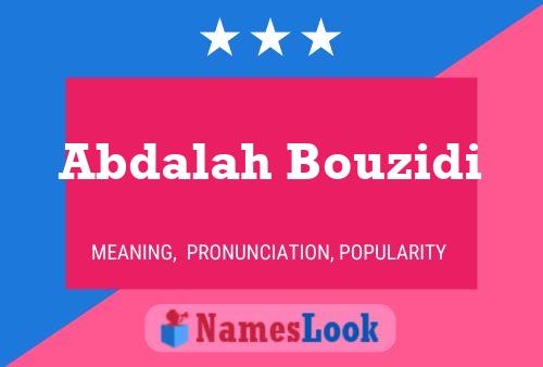 Abdalah Bouzidi Name Poster