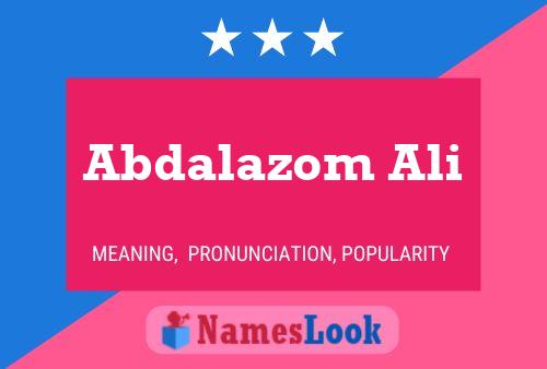 Abdalazom Ali Name Poster