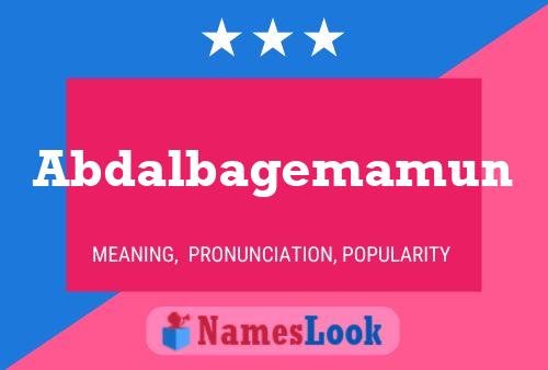 Abdalbagemamun Name Poster