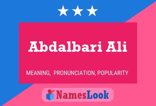 Abdalbari Ali Name Poster