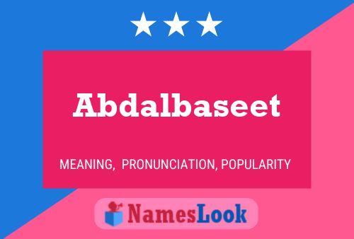 Abdalbaseet Name Poster