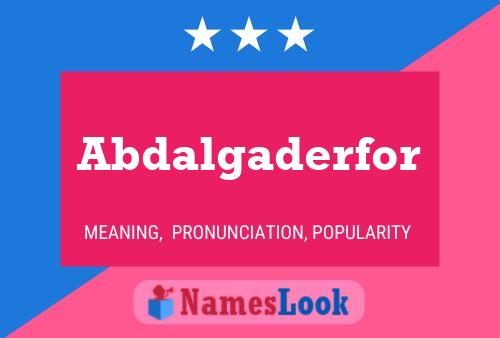 Abdalgaderfor Name Poster