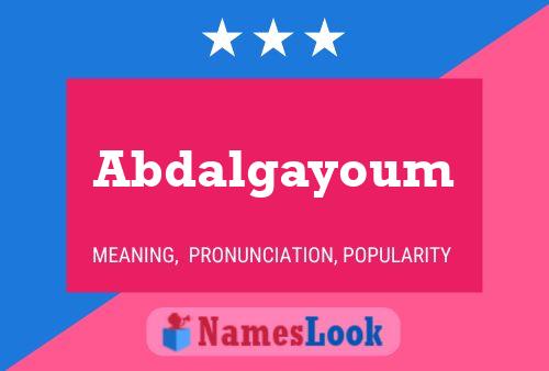 Abdalgayoum Name Poster