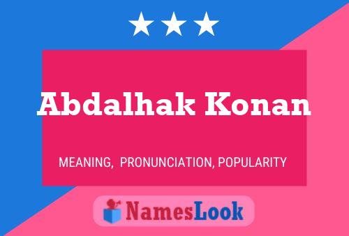 Abdalhak Konan Name Poster