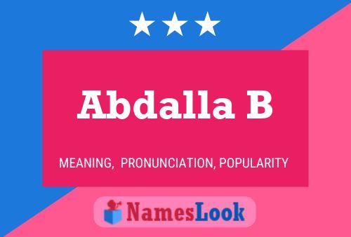 Abdalla B Name Poster