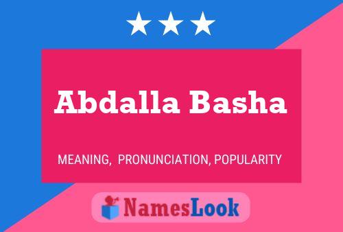 Abdalla Basha Name Poster