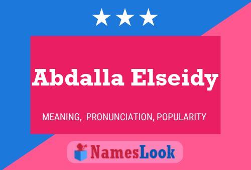 Abdalla Elseidy Name Poster