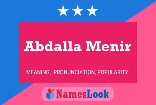 Abdalla Menir Name Poster