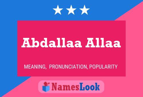 Abdallaa Allaa Name Poster