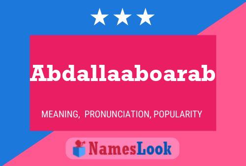 Abdallaaboarab Name Poster