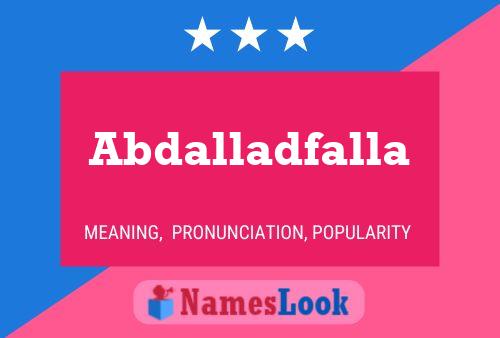 Abdalladfalla Name Poster