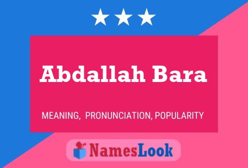 Abdallah Bara Name Poster