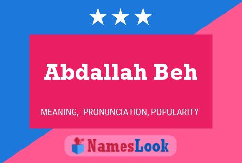 Abdallah Beh Name Poster