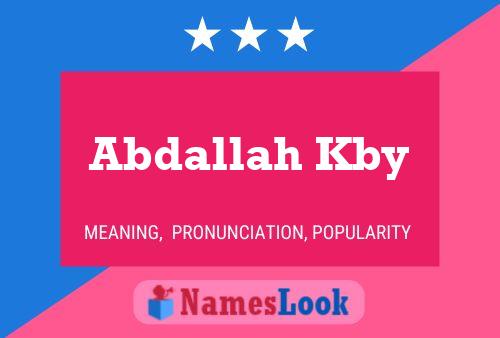 Abdallah Kby Name Poster