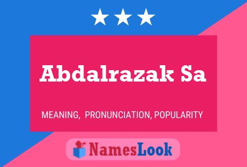 Abdalrazak Sa Name Poster