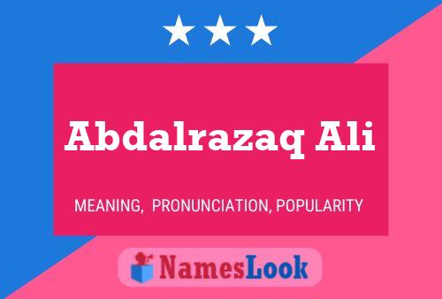 Abdalrazaq Ali Name Poster