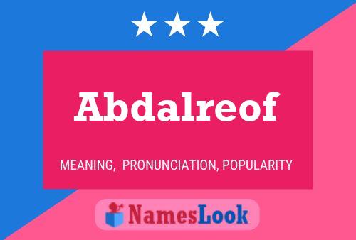 Abdalreof Name Poster