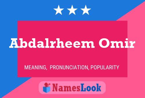 Abdalrheem Omir Name Poster